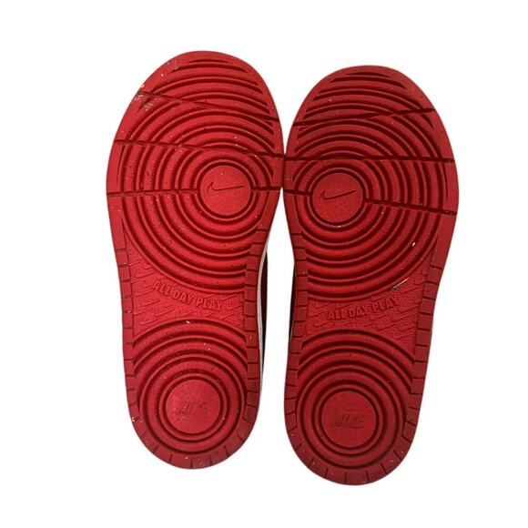 Nike Air Jordan 1 Low Black Red Kids Shoes Size 11C Retro Sneaker All Day Play - Picture 9 of 9